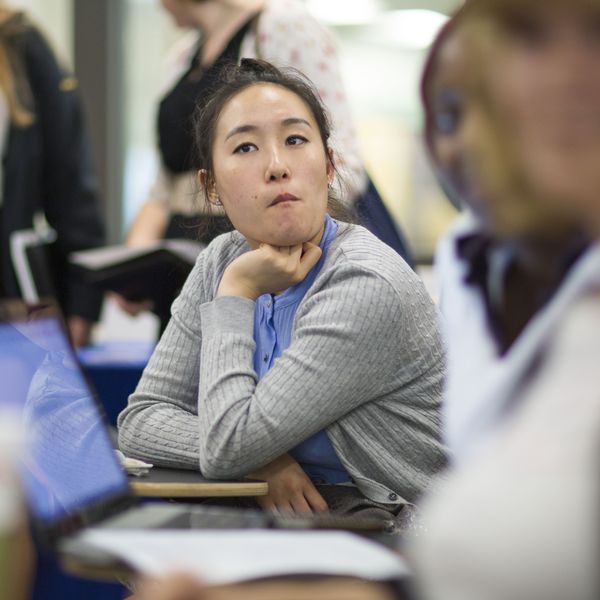 LaunchCode learner listening during class